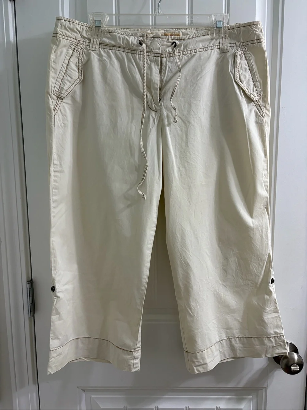 J. Crew Cream Chino City Fit Pants Cropped Vintage Y2K Size 12